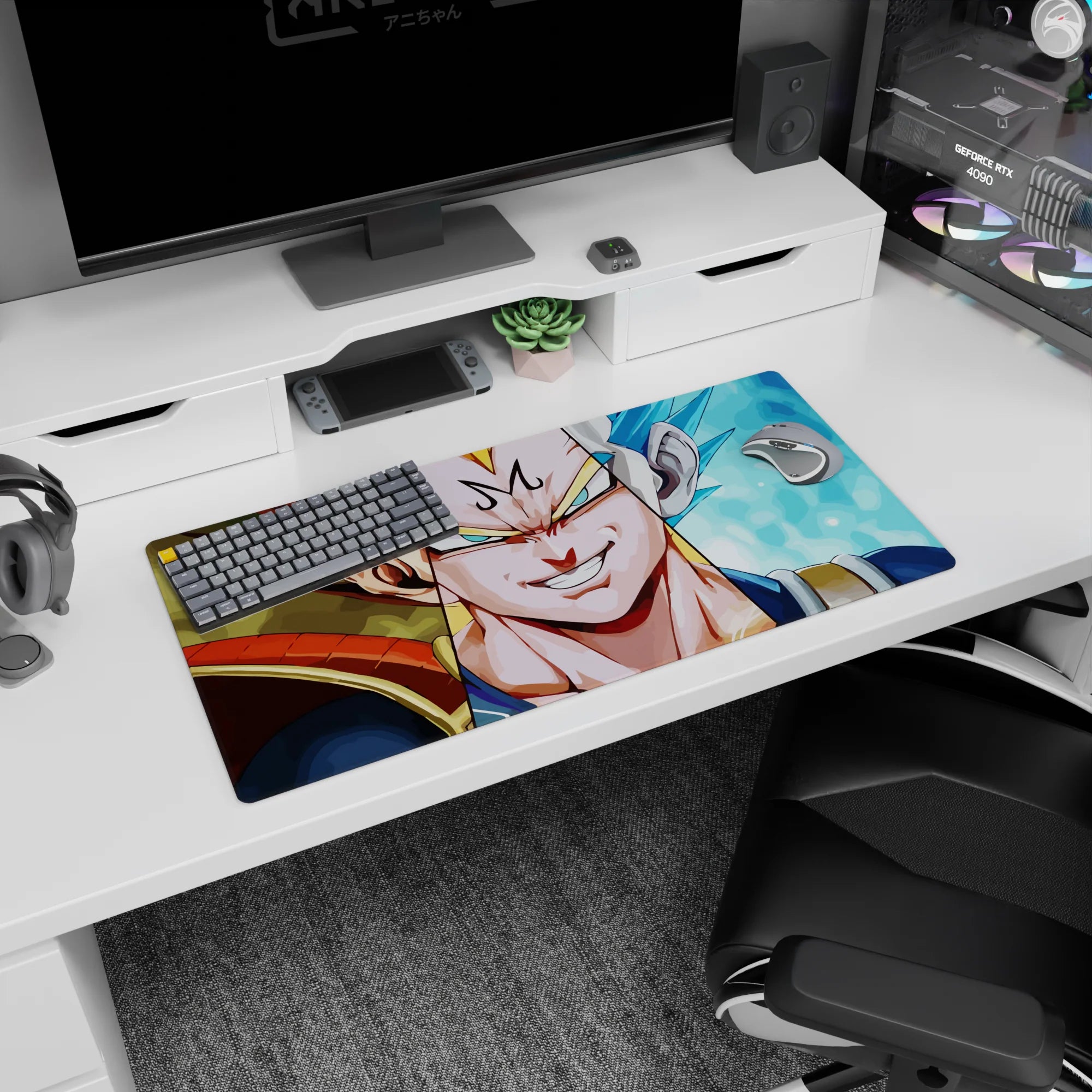 Dragon Ball Deskmat | Mousepad | Deskpad - Majin and Blue Vegeta Fusion - AniChan