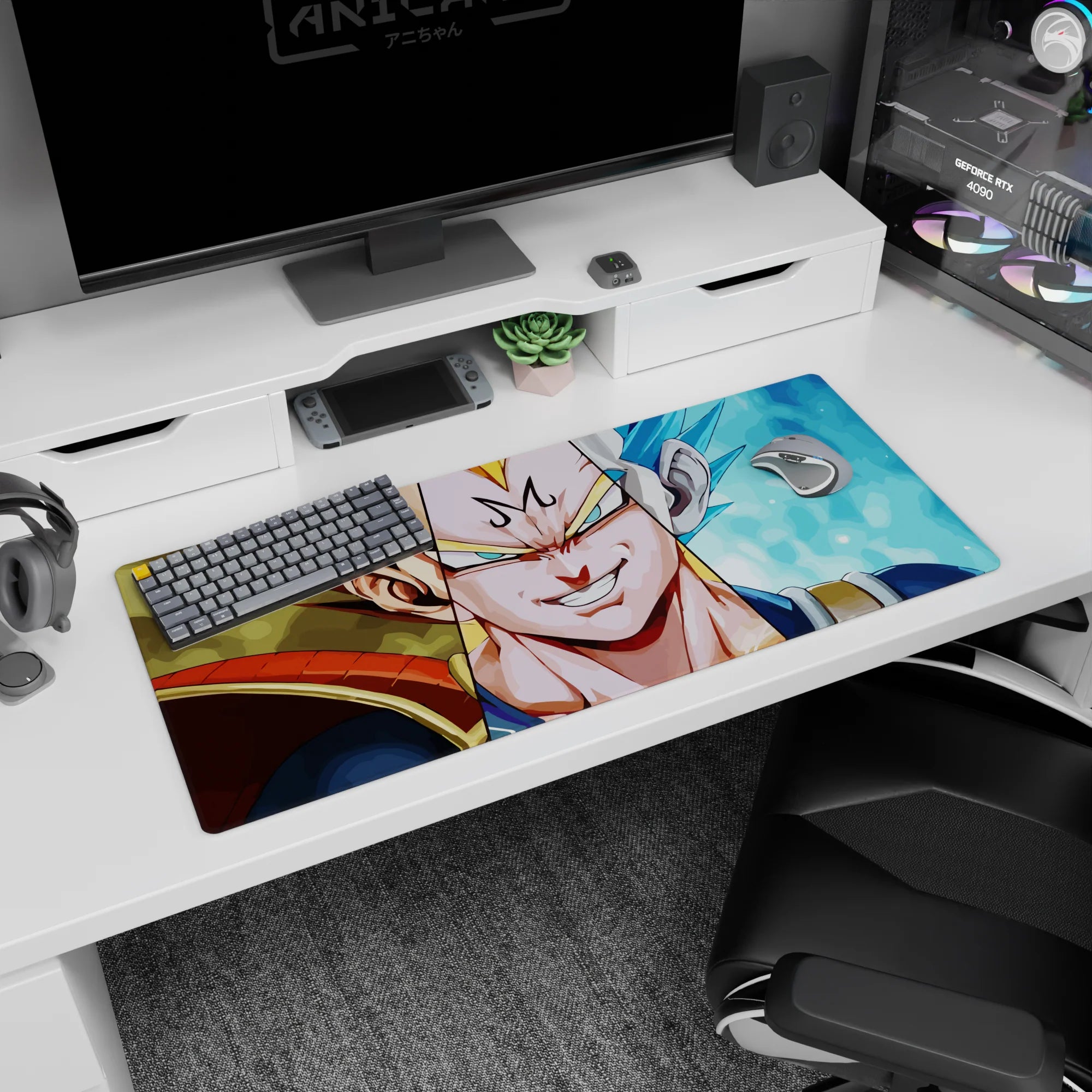 Dragon Ball Deskmat | Mousepad | Deskpad - Majin and Blue Vegeta Fusion - AniChan