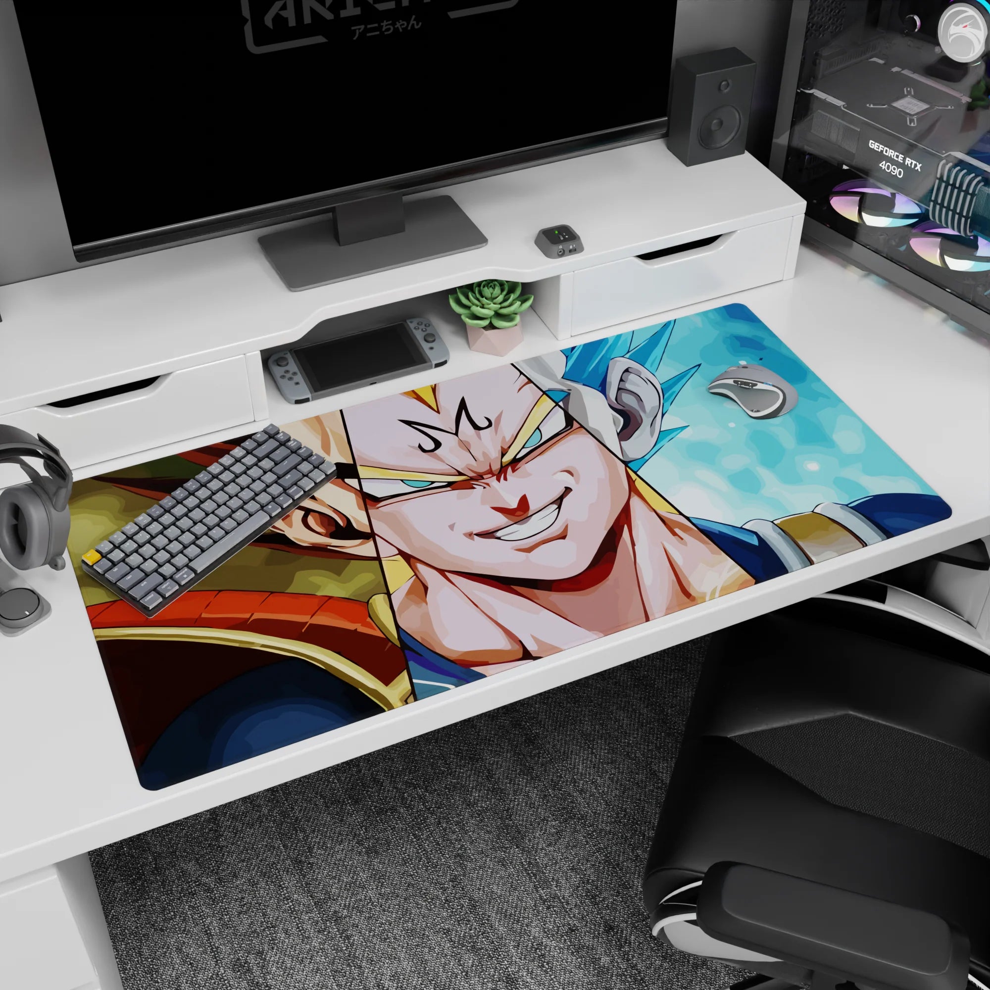 Dragon Ball Deskmat | Mousepad | Deskpad - Majin and Blue Vegeta Fusion - AniChan