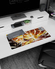 Zenitsu from Demon Slayer anime mouse pad, size 28x12 inches, with vibrant lightning and iconic haori design for gaming.