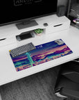 Vector Landscapes Deskmat | Mousepad | Deskpad - Neon Skyline