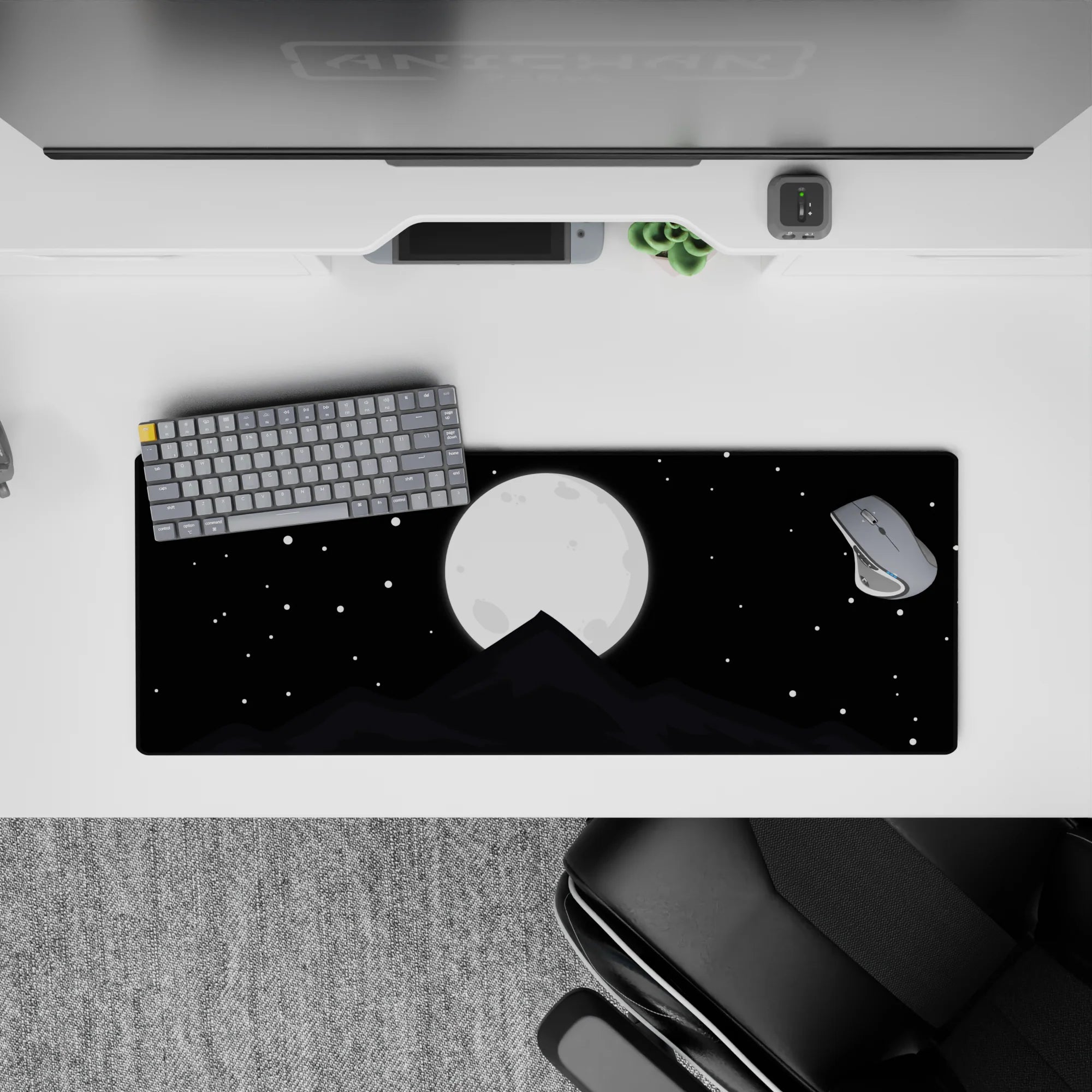 Vector Landscapes Deskmat | Mousepad | Deskpad - Lunar Peak