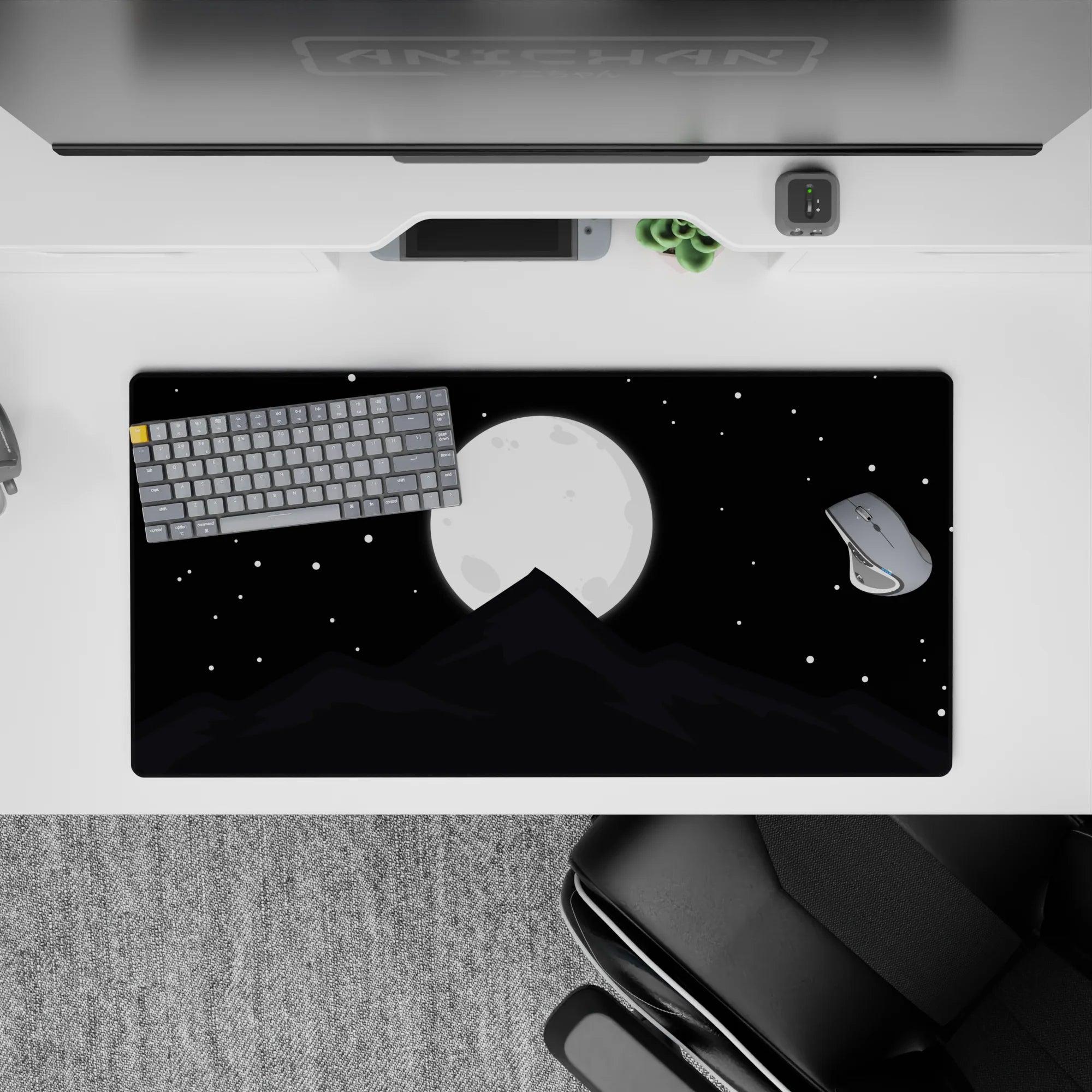 Vector Landscapes Deskmat | Mousepad | Deskpad - Lunar Peak