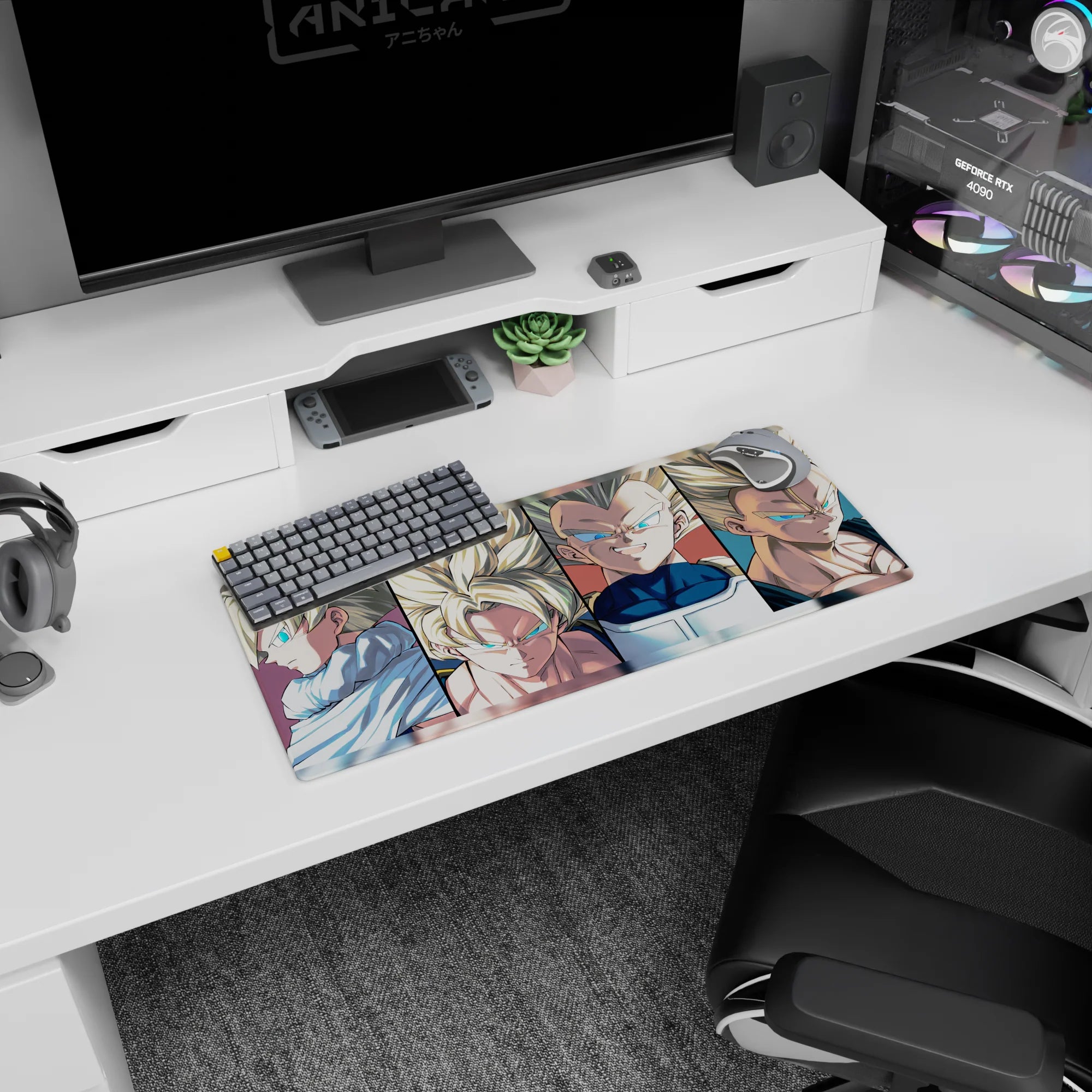 Dragon Ball Deskmat | Mousepad | Deskpad - Super Saiyan Lineup - AniChan