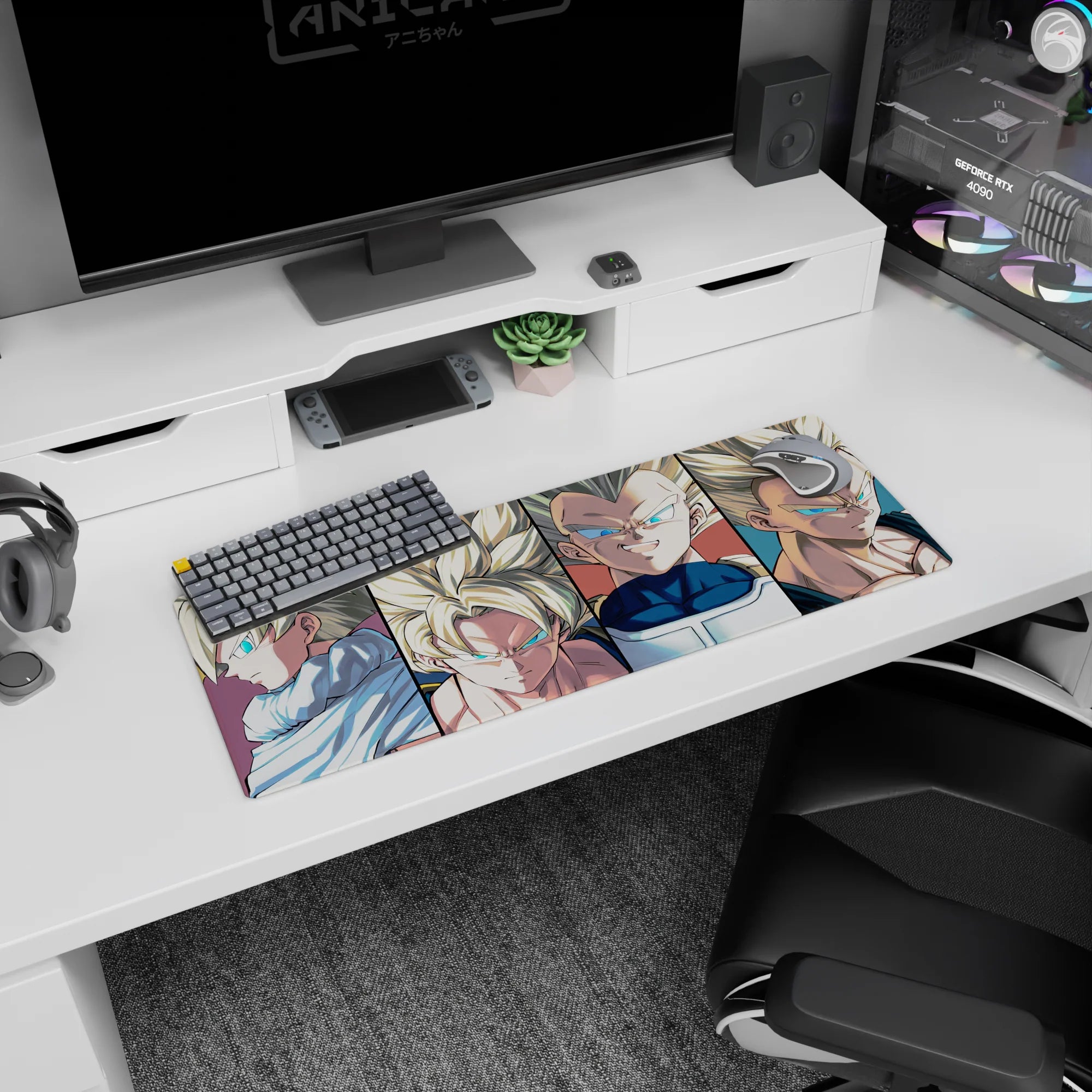 Dragon Ball Deskmat | Mousepad | Deskpad - Super Saiyan Lineup - AniChan