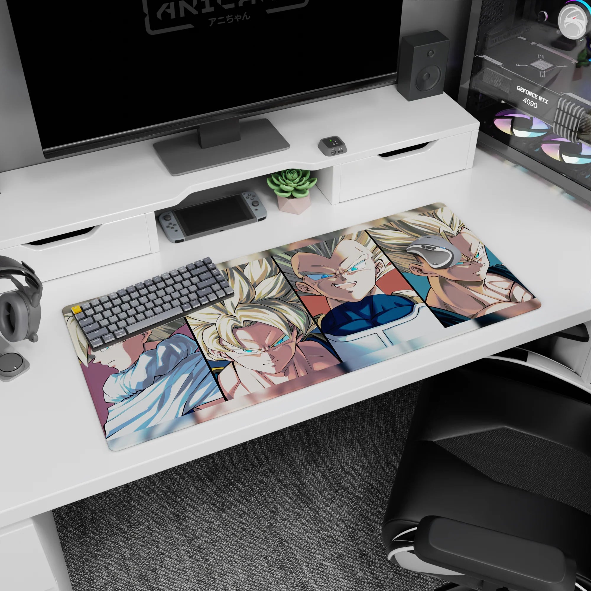 Dragon Ball Deskmat | Mousepad | Deskpad - Super Saiyan Lineup - AniChan