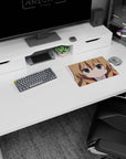 Toradora Taiga Aisaka 14x10 inches mouse pad, big sparkly eyes in red uniform, judging-cute pose.