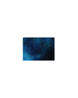 Classic 14x10 inches mouse pad with a midnight galaxy design, white stars, nebula mist, and starbursts.