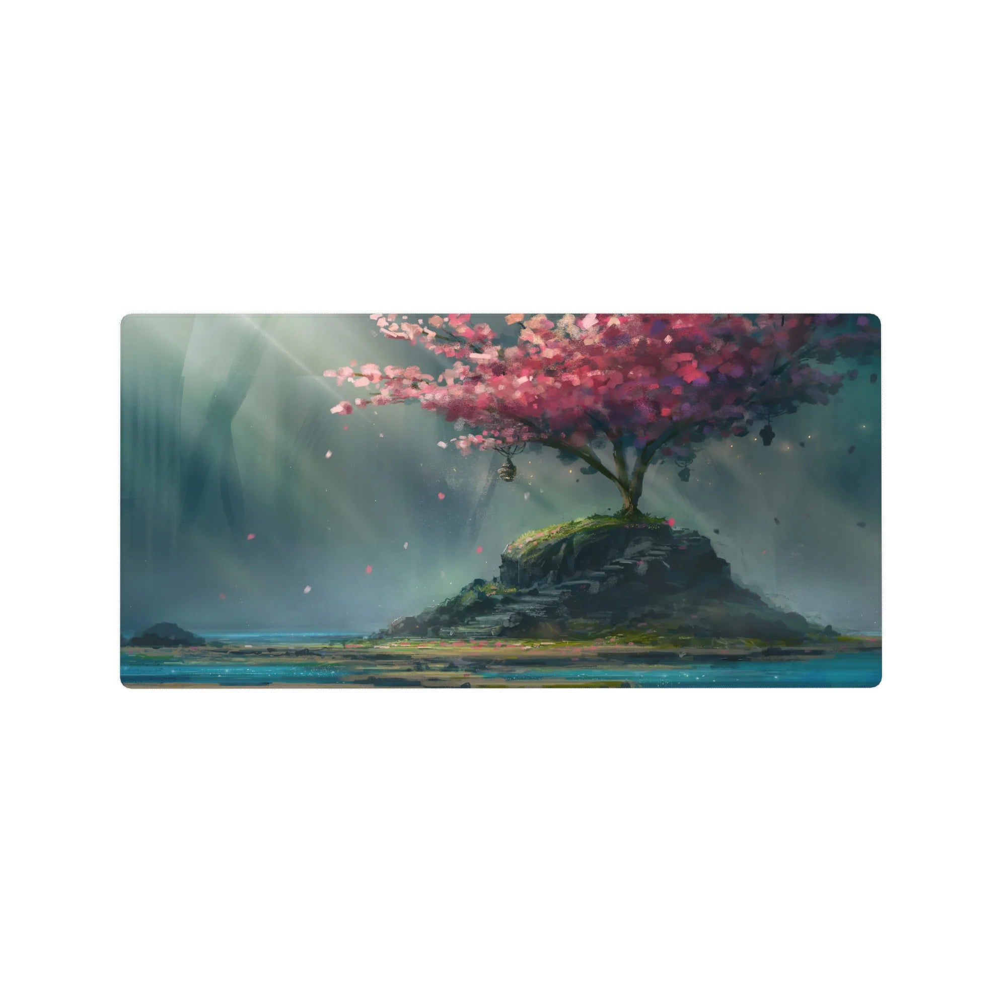 Zen-Japan Deskmat | Mousepad | Deskpad - Mystic Sakura Isle - AniChan