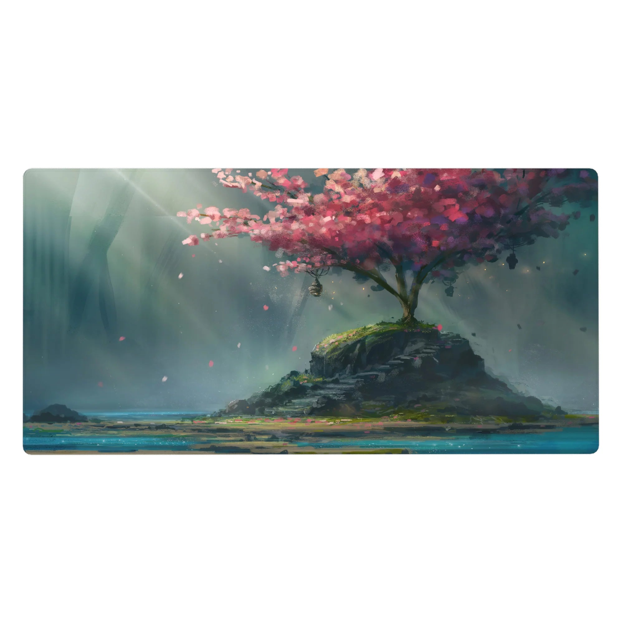 Zen-Japan Deskmat | Mousepad | Deskpad - Mystic Sakura Isle - AniChan