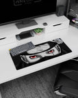 Kakashi Hatake Naruto mouse pad 28x12 inches with Sharingan gaze, Leaf headband, and smooth tracking surface.