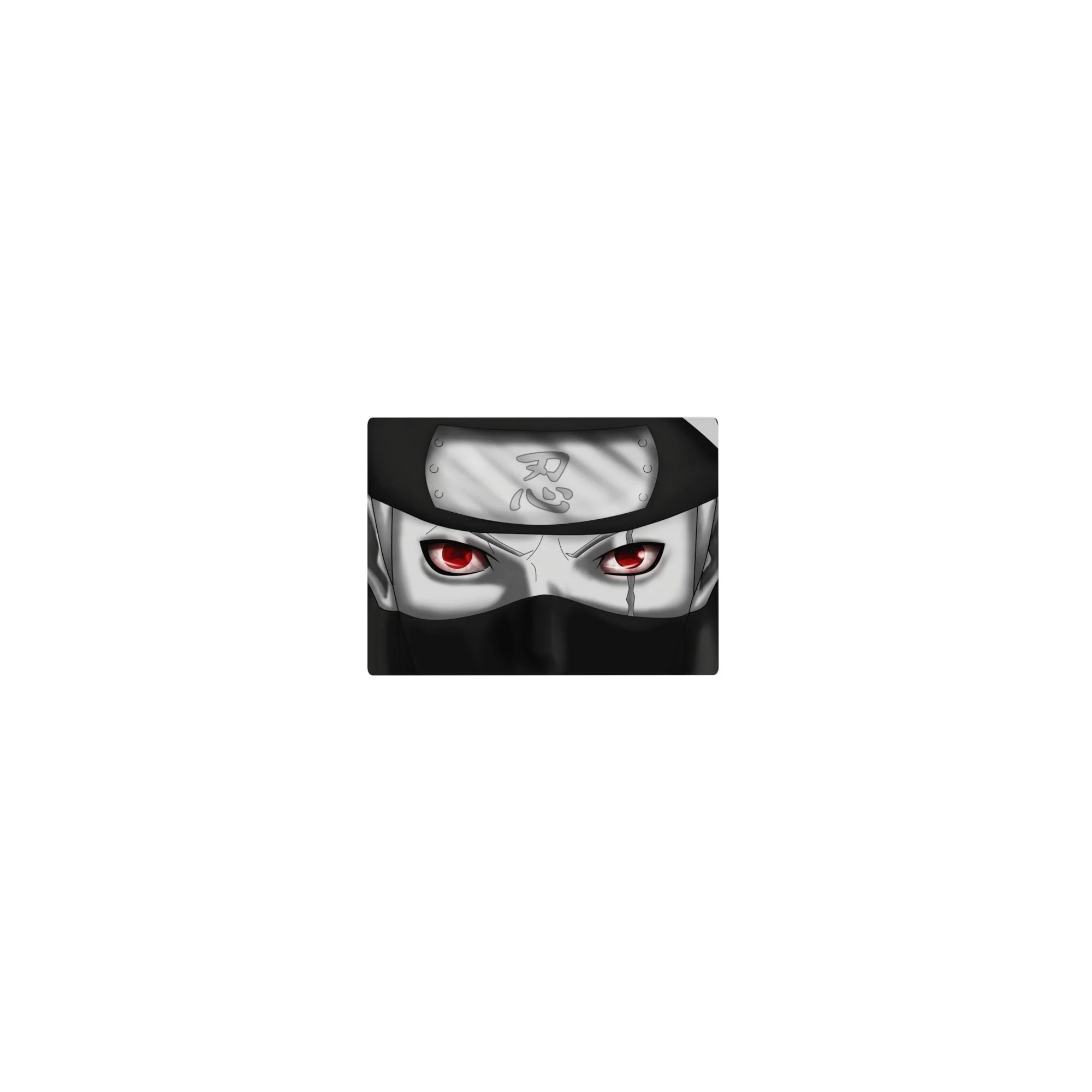 Classic anime mouse pad 14x10 inches with Kakashi-inspired ninja design, Leaf headband and crisp scuffs.