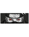 32x12 inches anime mouse pad featuring a ninja portrait design with Leaf headband and crisp scuff details.