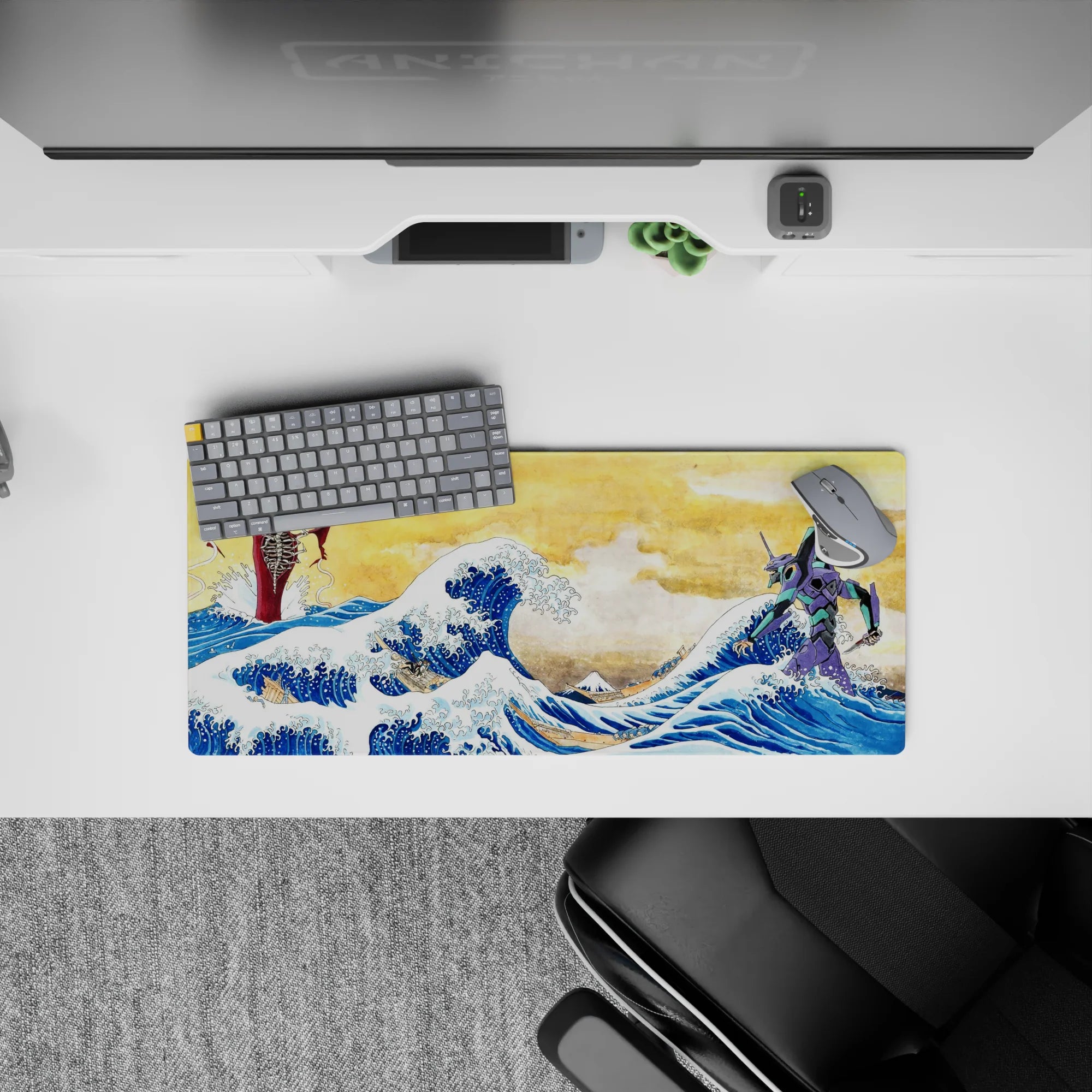 Zen-Japan Deskmat | Mousepad | Deskpad - Tidal Showdown - AniChan