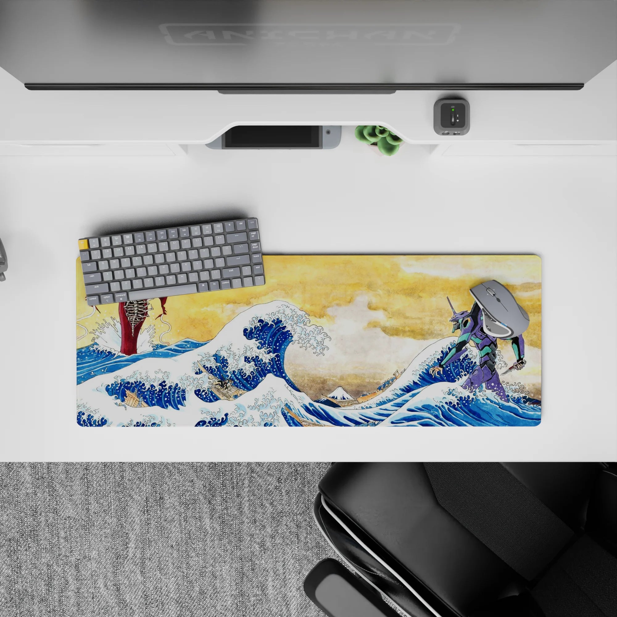 Zen-Japan Deskmat | Mousepad | Deskpad - Tidal Showdown - AniChan