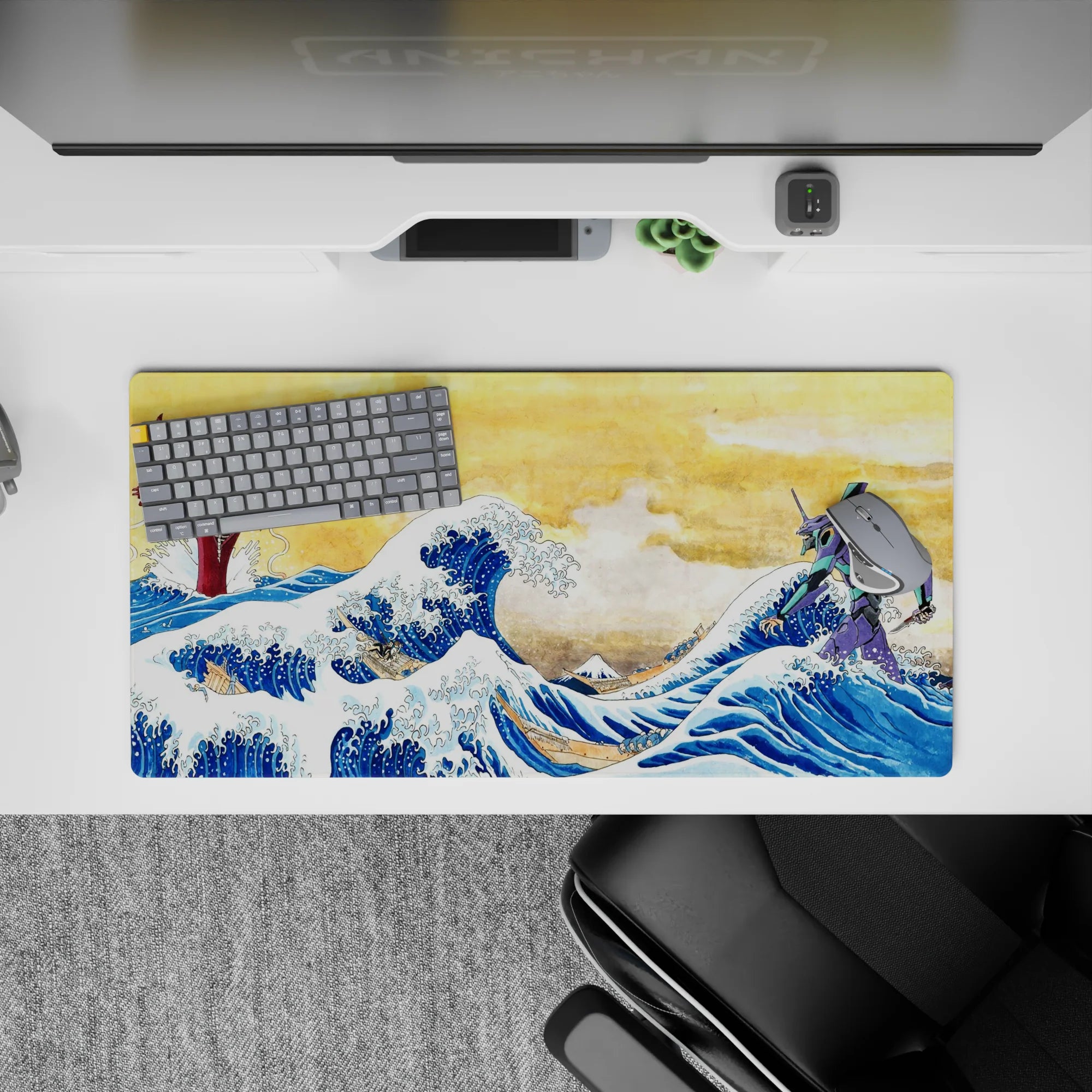 Zen-Japan Deskmat | Mousepad | Deskpad - Tidal Showdown - AniChan