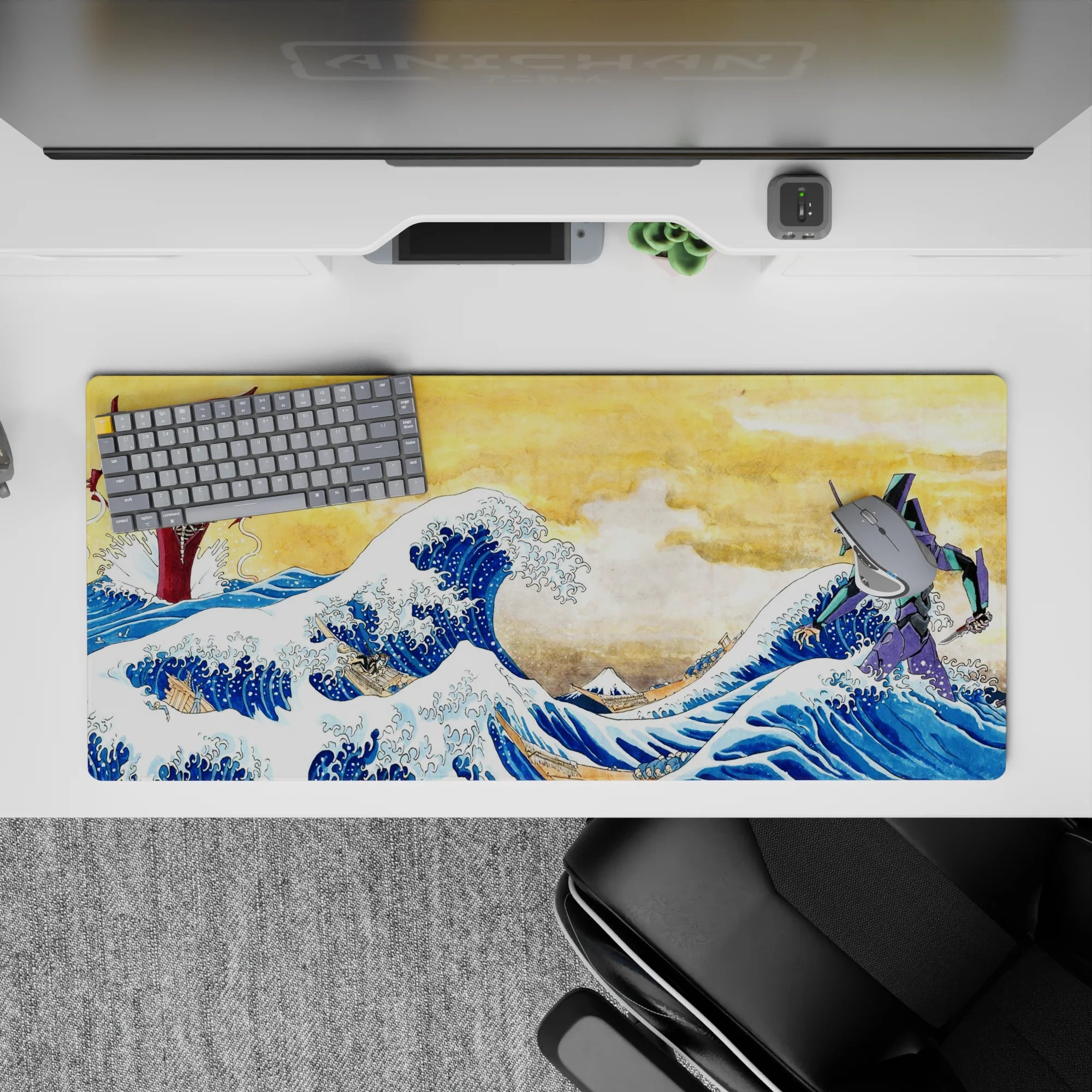 Zen-Japan Deskmat | Mousepad | Deskpad - Tidal Showdown - AniChan