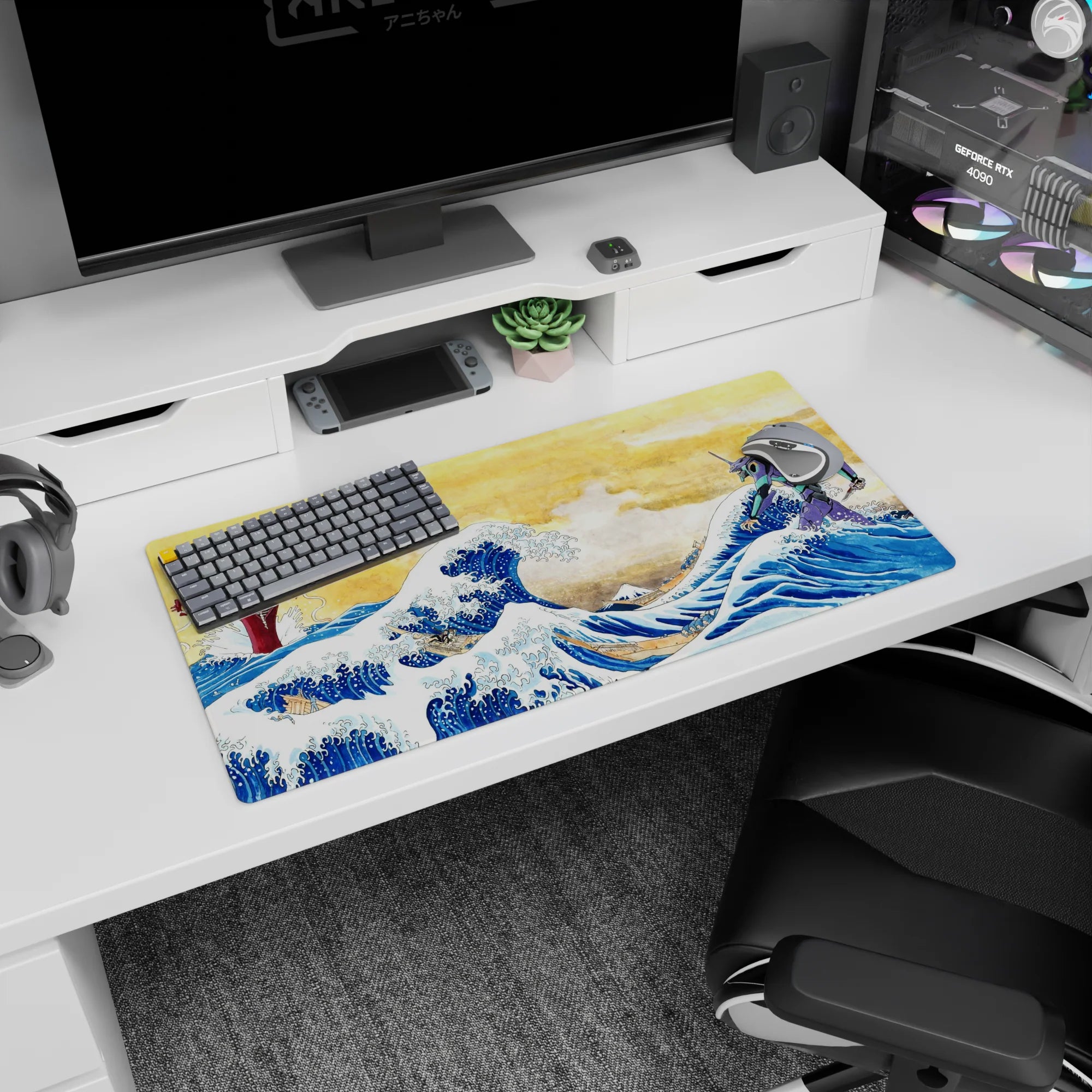 Zen-Japan Deskmat | Mousepad | Deskpad - Tidal Showdown - AniChan