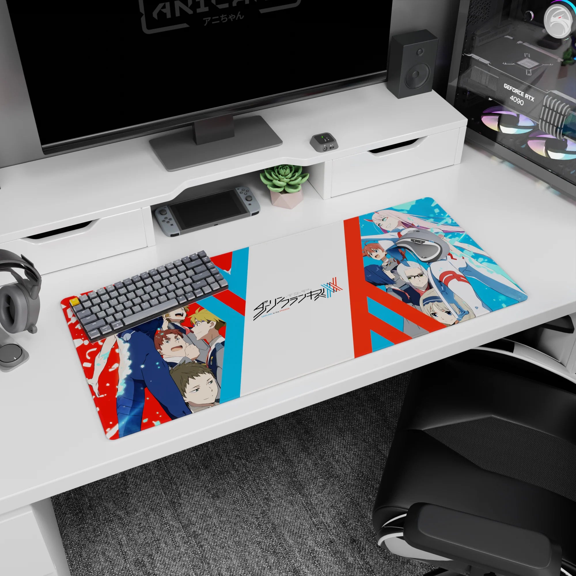 Epic artwork on 36x16 mouse pad captures the essence of teamwork and determination with cinematic precision