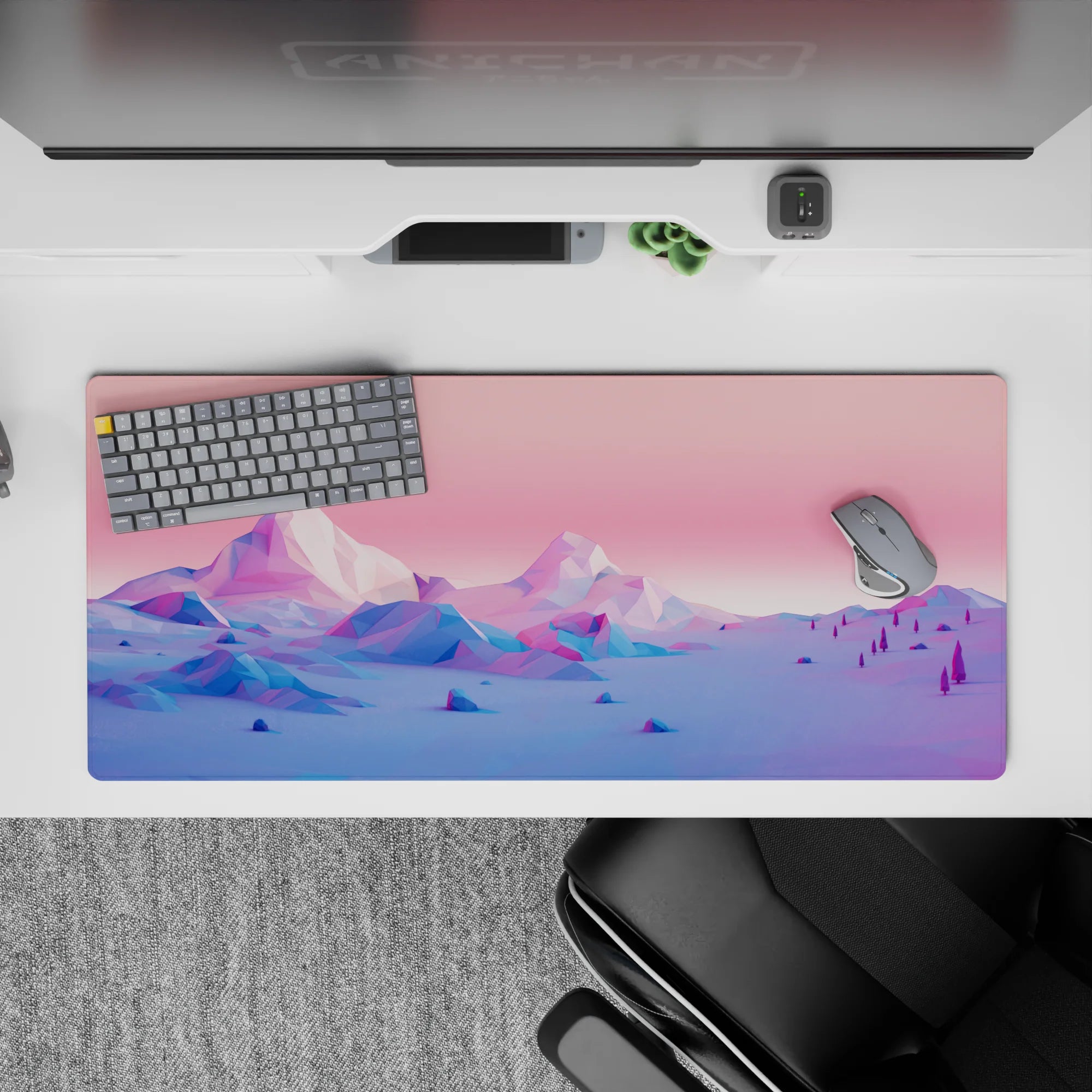 Landscape Deskmat | Mousepad | Deskpad - Prismatic Peaks - AniChan