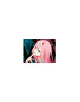 Darling In The Franxx - Anime Mouse Pad and Desk Pad - Zero Two Cyber Glitch - AniChan