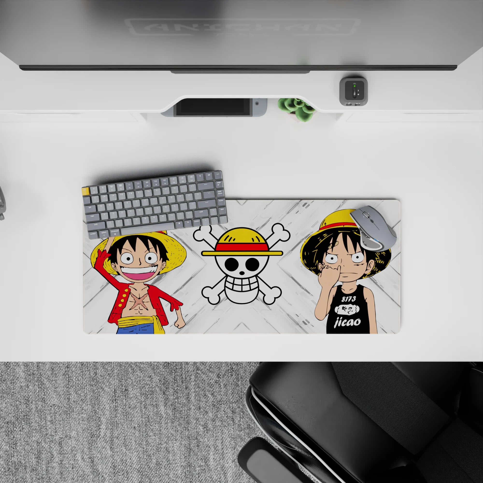 One Piece Deskmat | Mousepad | Deskpad - Straw Hat Duo Icon - AniChan