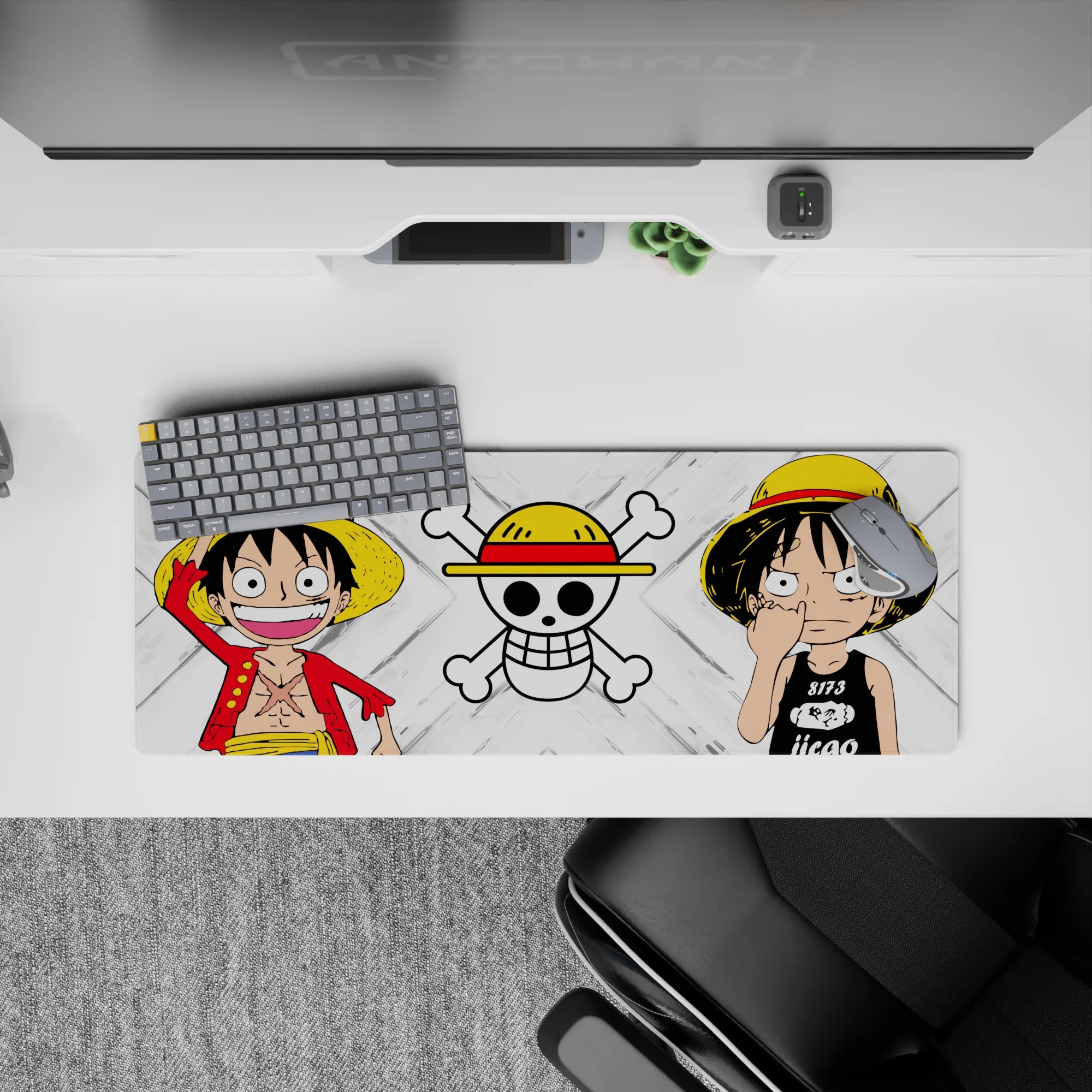 One Piece Deskmat | Mousepad | Deskpad - Straw Hat Duo Icon - AniChan