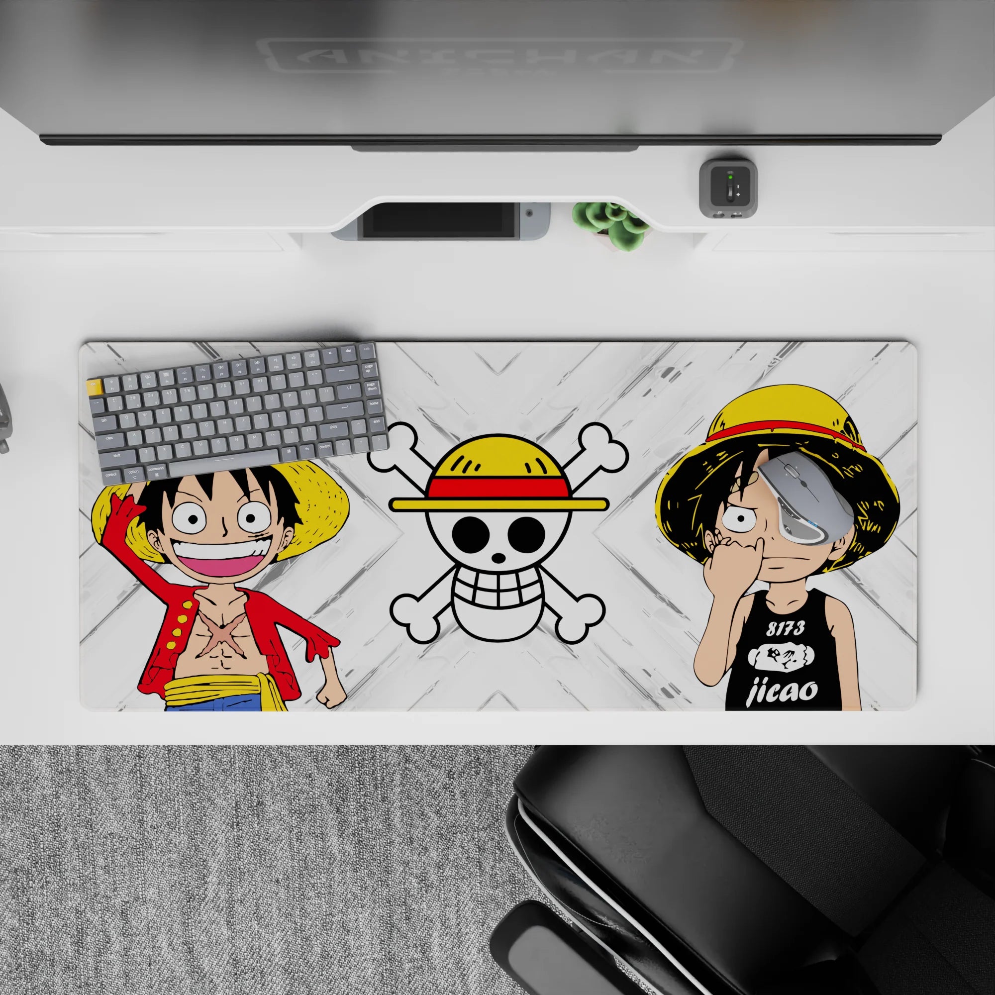 One Piece Deskmat | Mousepad | Deskpad - Straw Hat Duo Icon - AniChan