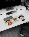 One Piece Deskmat | Mousepad | Deskpad - Straw Hat Duo Icon - AniChan