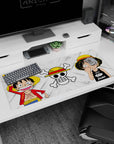 One Piece Deskmat | Mousepad | Deskpad - Straw Hat Duo Icon - AniChan