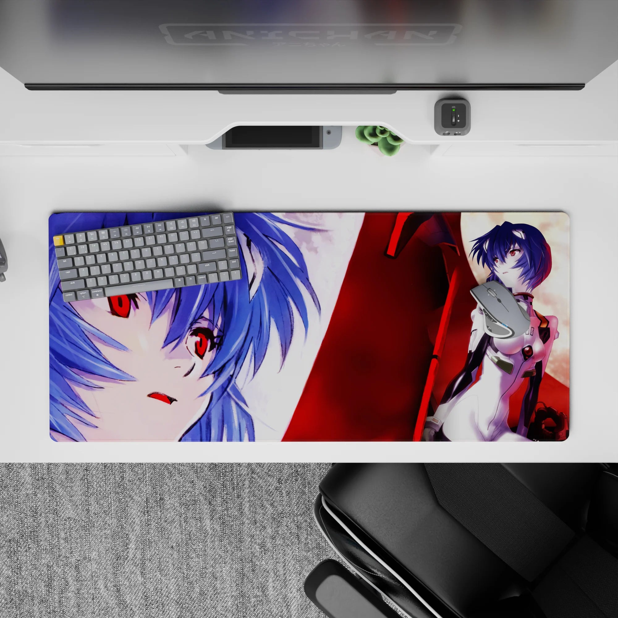 Evangelion - Anime Mouse Pad and Desk Pad - Crimson Serenity - AniChan