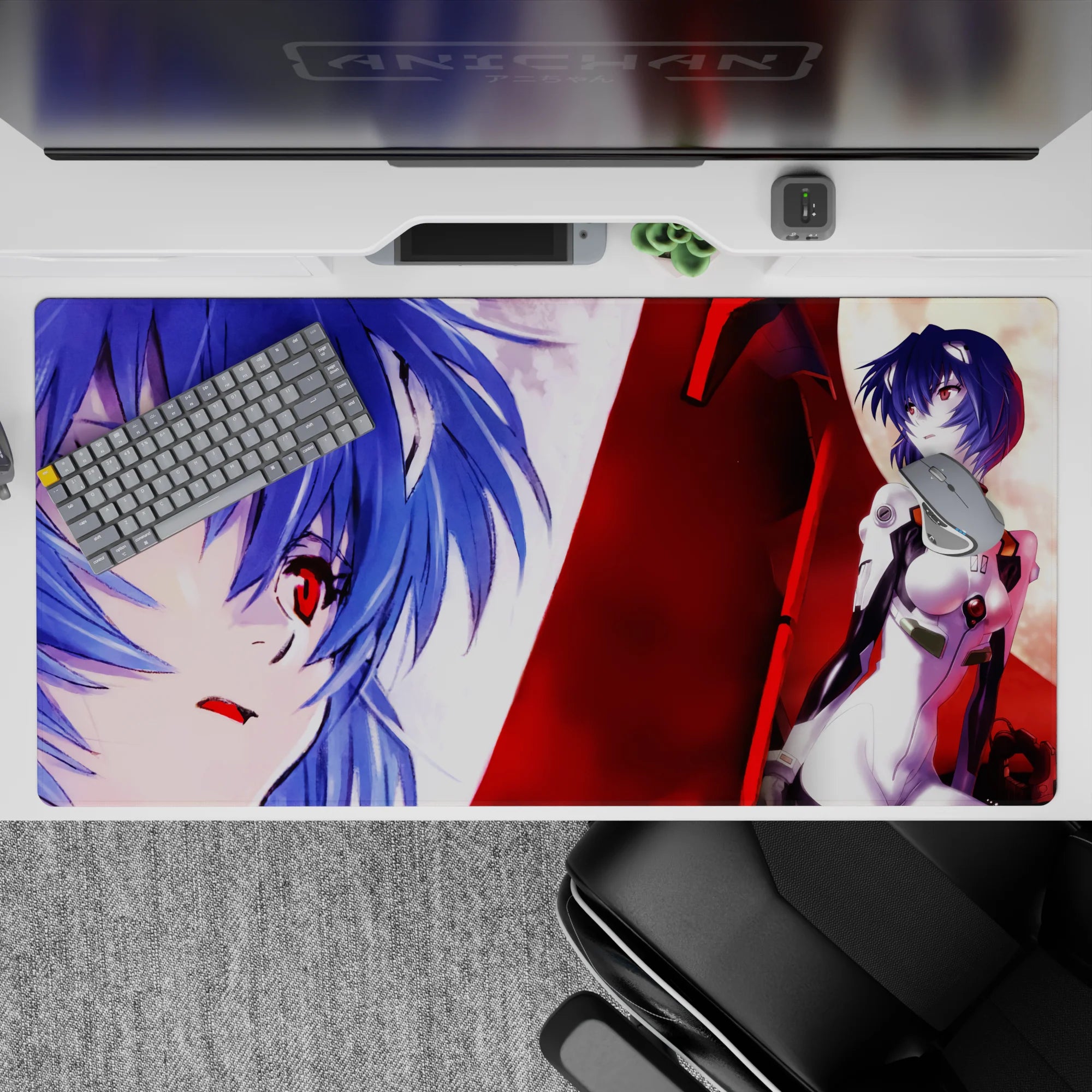 Evangelion - Anime Mouse Pad and Desk Pad - Crimson Serenity - AniChan