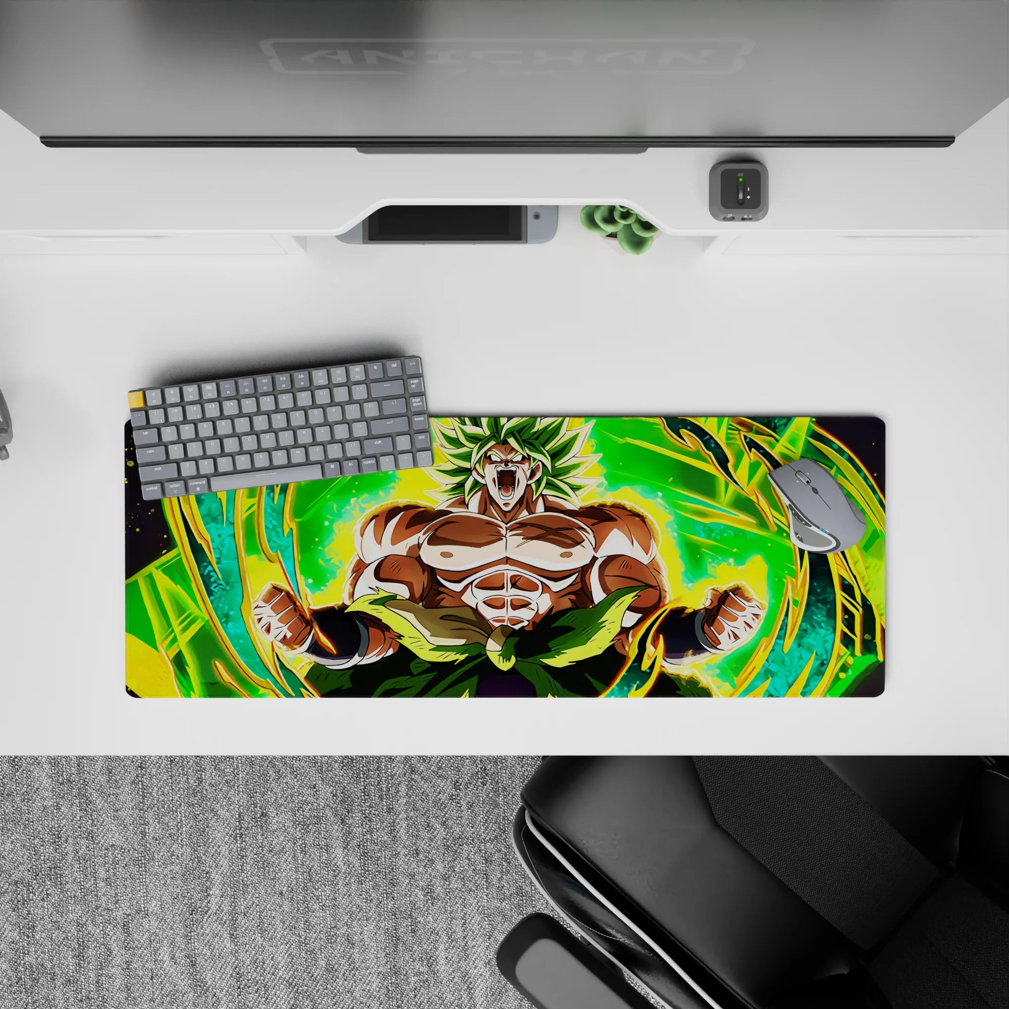 Dragon Ball Deskmat | Mousepad | Deskpad - Legendary Saiyan Fury - AniChan