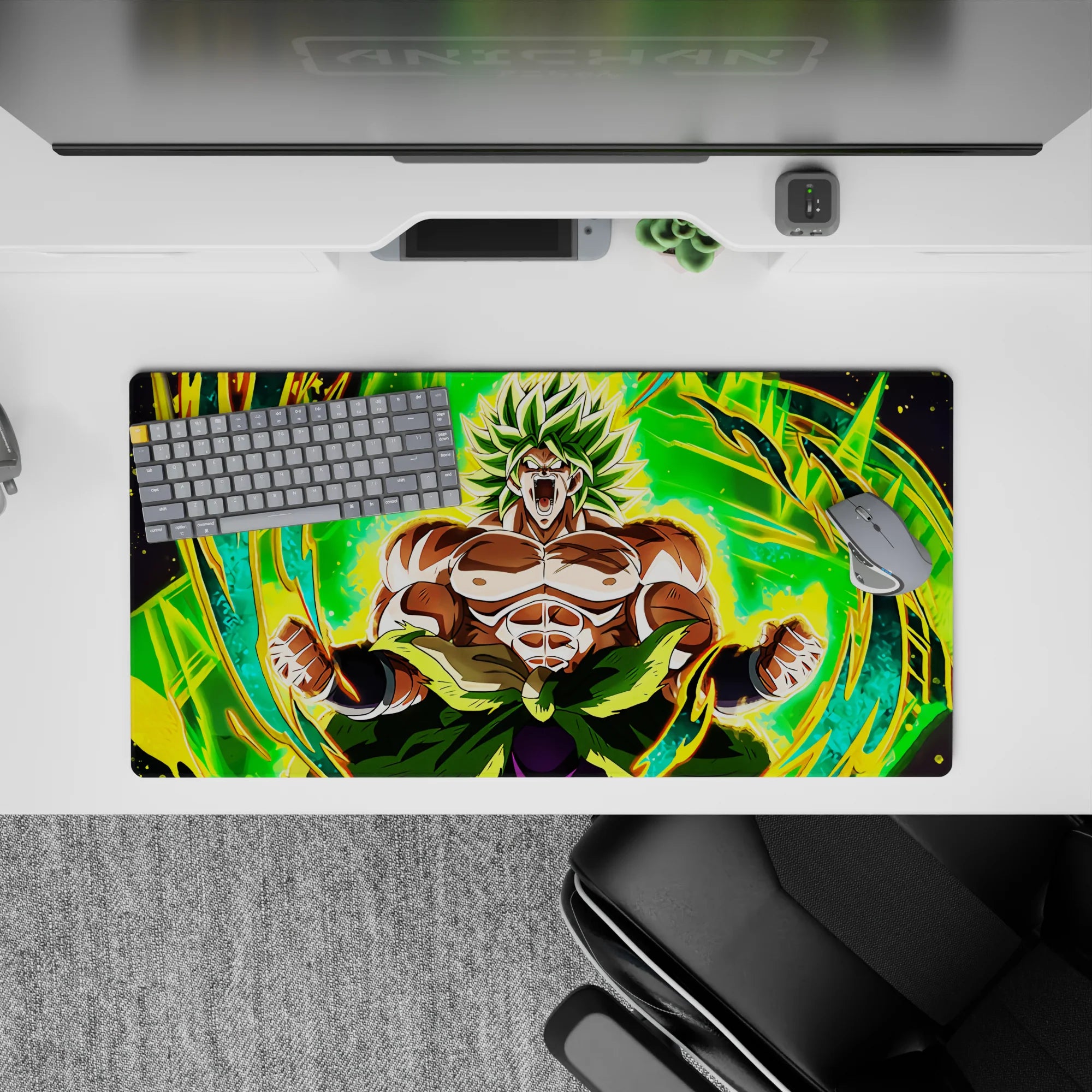 Dragon Ball Deskmat | Mousepad | Deskpad - Legendary Saiyan Fury - AniChan