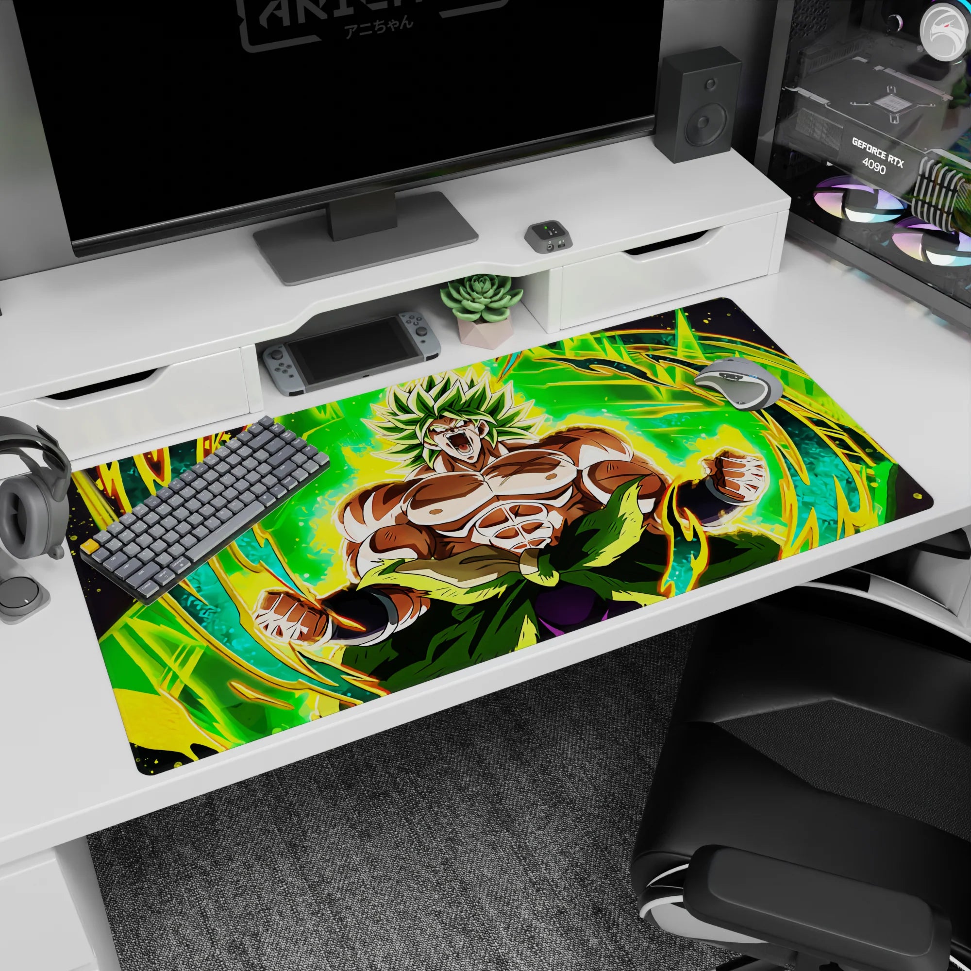 Dragon Ball Deskmat | Mousepad | Deskpad - Legendary Saiyan Fury - AniChan