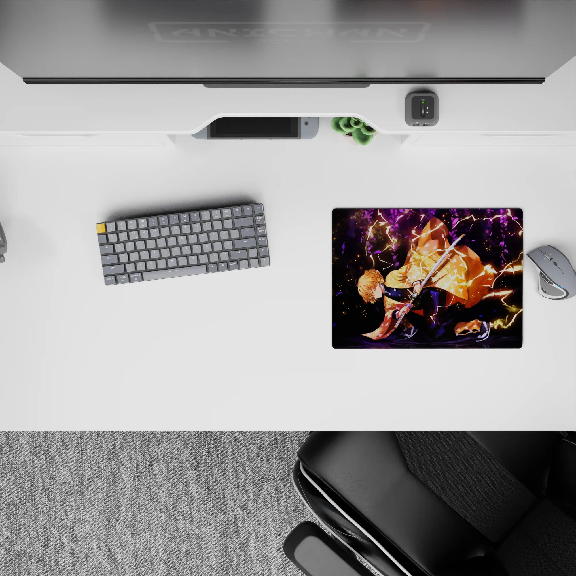 Demon Slayer Deskmat | Mousepad | Deskpad - Thunderous Resolve - AniChan