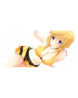 32x16 inches anime girl mouse pad with golden-haired character in honey-yellow outfit on clean white background.
