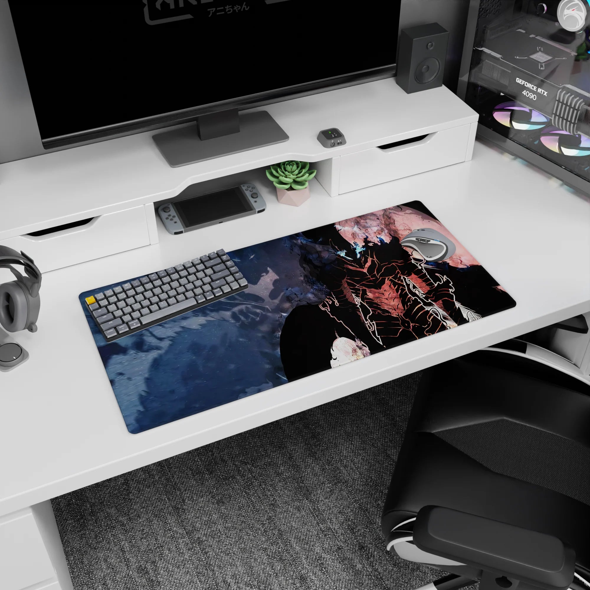 Solo Leveling Deskmat | Mousepad | Deskpad - Shadowed Warrior Essence