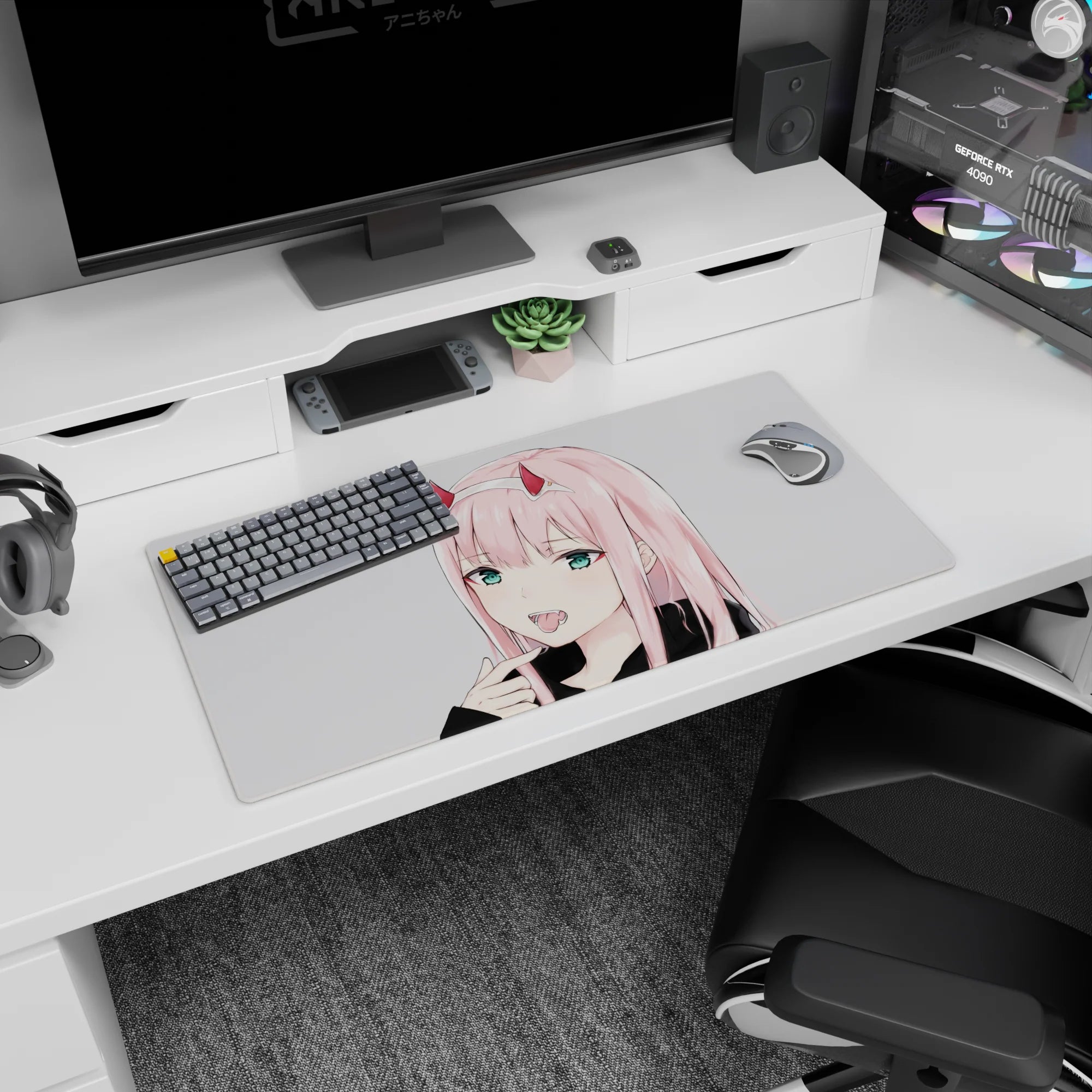 Darling In The Franxx - Anime Mouse Pad and Desk Pad - Zero Two Casual Charm - AniChan