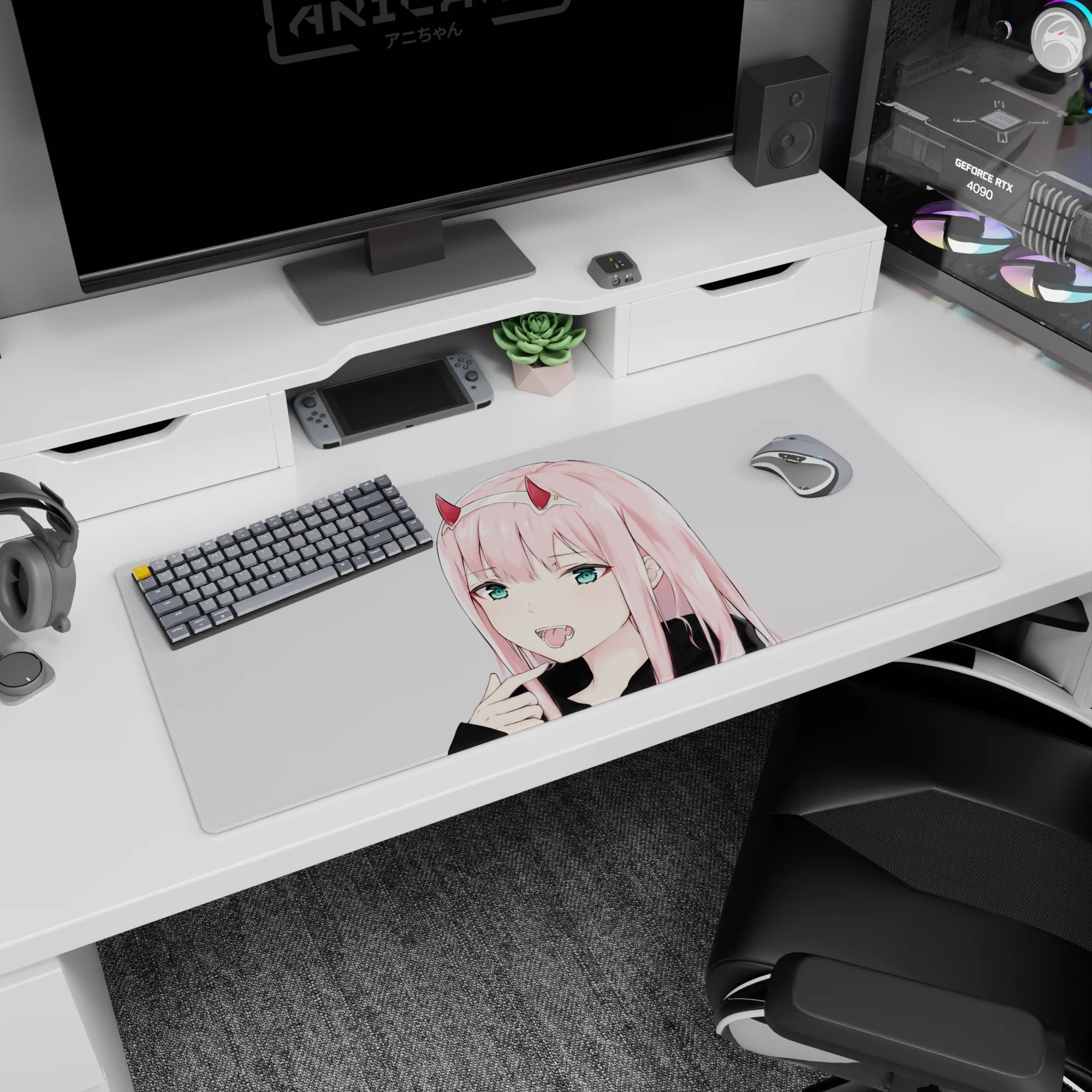 Darling In The Franxx - Anime Mouse Pad and Desk Pad - Zero Two Casual Charm - AniChan