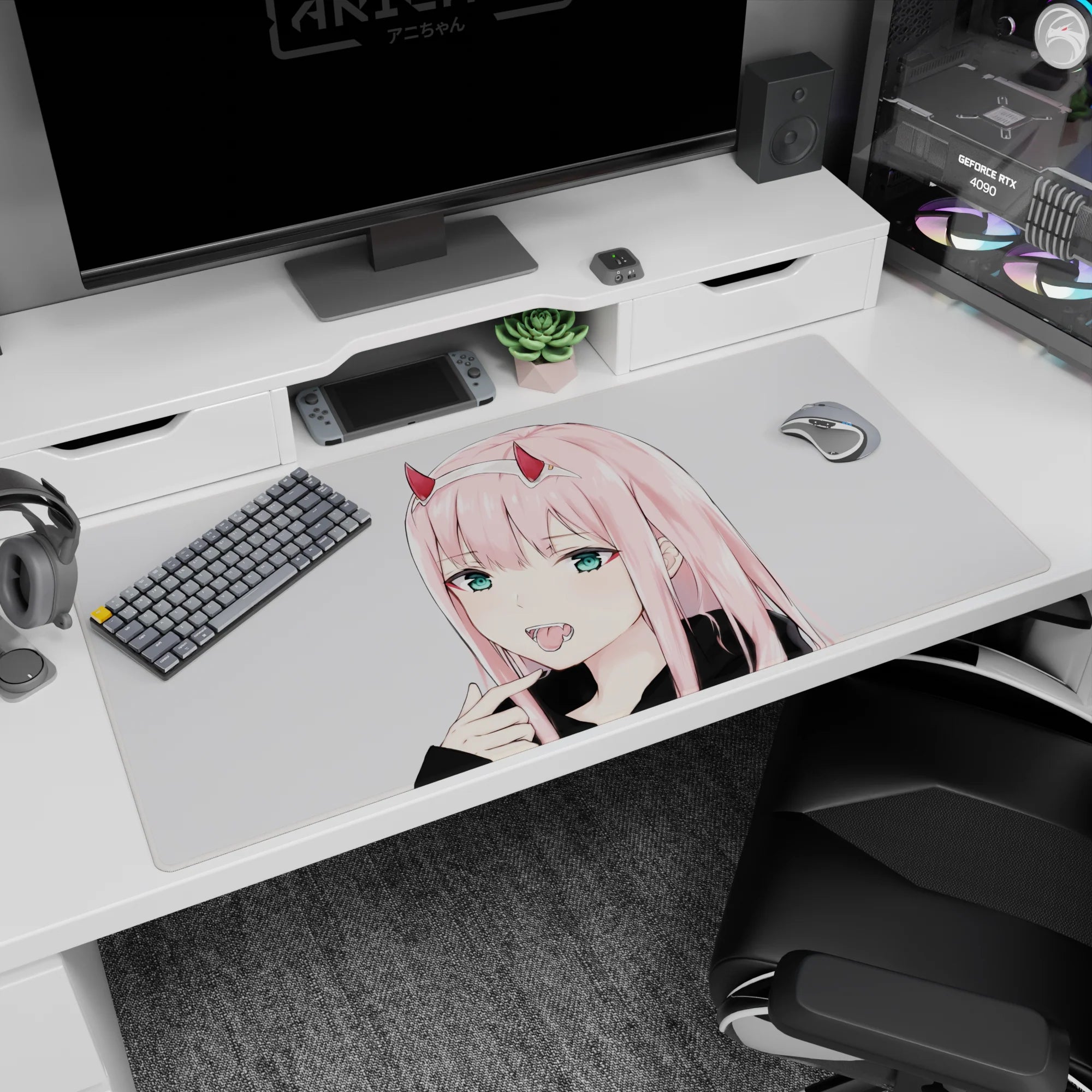 Darling In The Franxx - Anime Mouse Pad and Desk Pad - Zero Two Casual Charm - AniChan