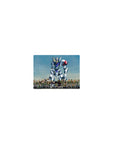14x10 inches classic anime mouse pad featuring Gundam Barbatos and Tekkadan crew lineup design.
