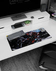 28x12 inches anime mouse pad showing Gundam Astray Red Frame charging as a rival unit lurks in smoke.