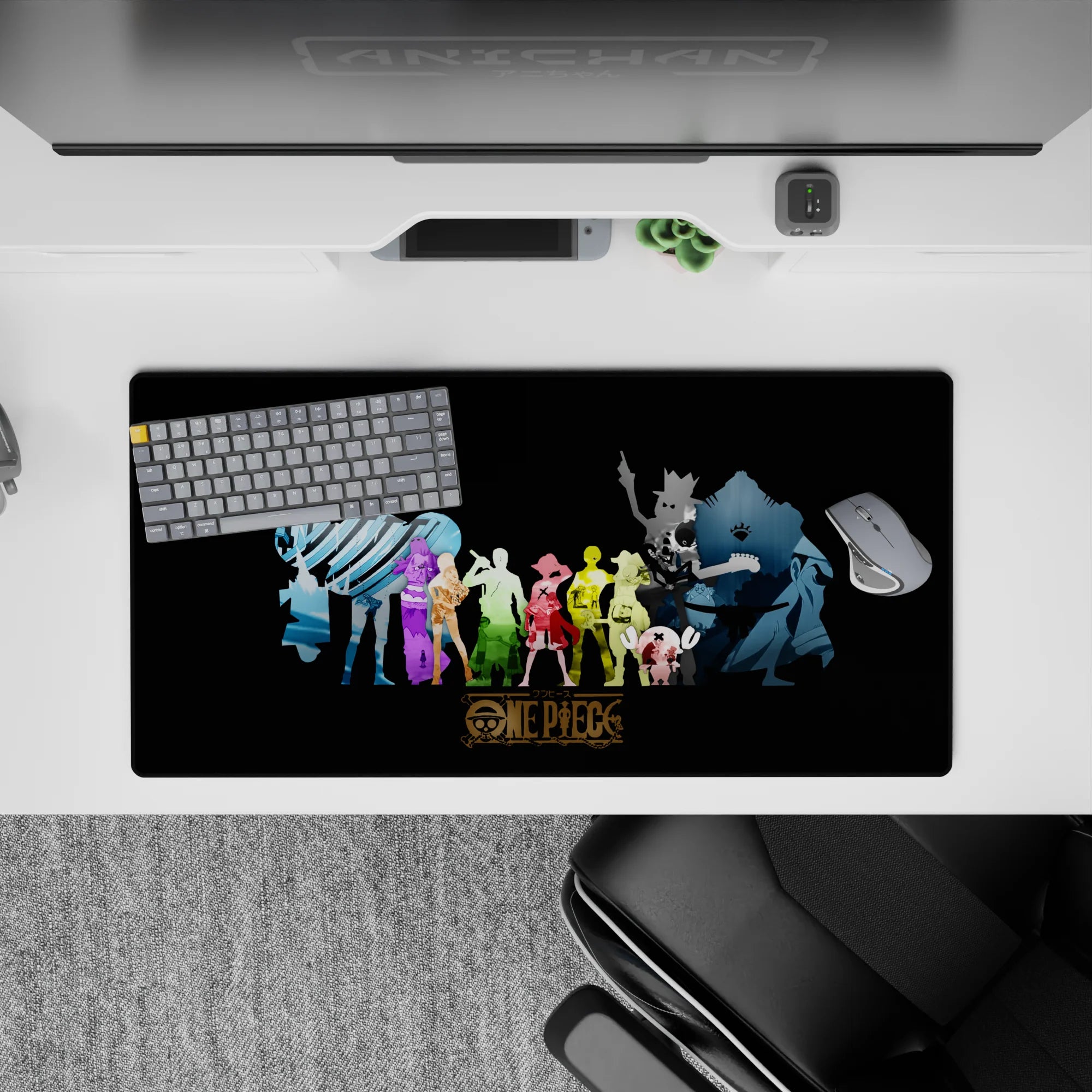 One Piece Deskmat | Mousepad | Deskpad - Straw Hat Crew Silhouettes - AniChan