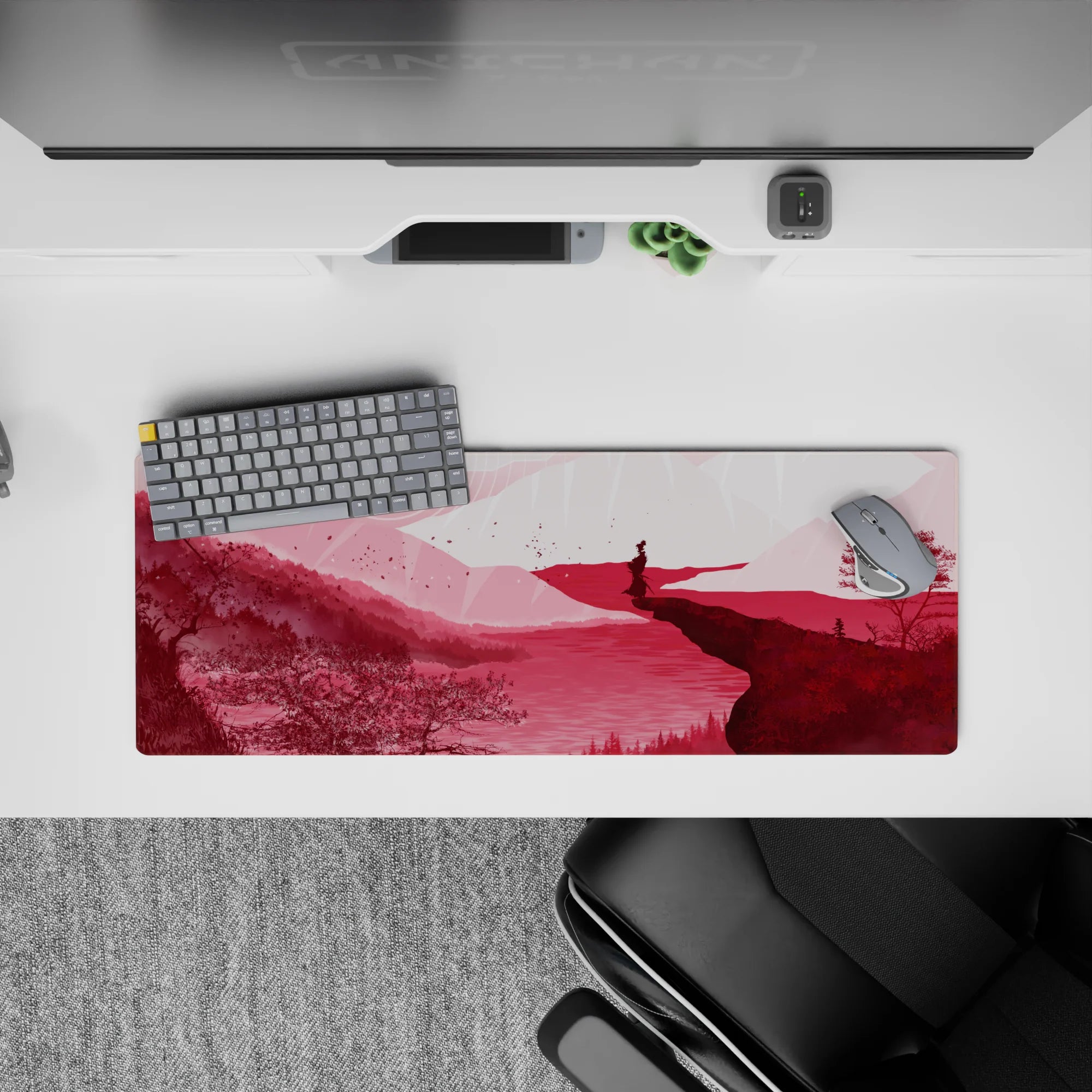 Vector Landscapes Deskmat | Mousepad | Deskpad - Samurai Horizon