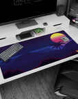 Retrowave - Vaporwave Deskmat | Mousepad | Deskpad - Midnight Tropic Glow - AniChan