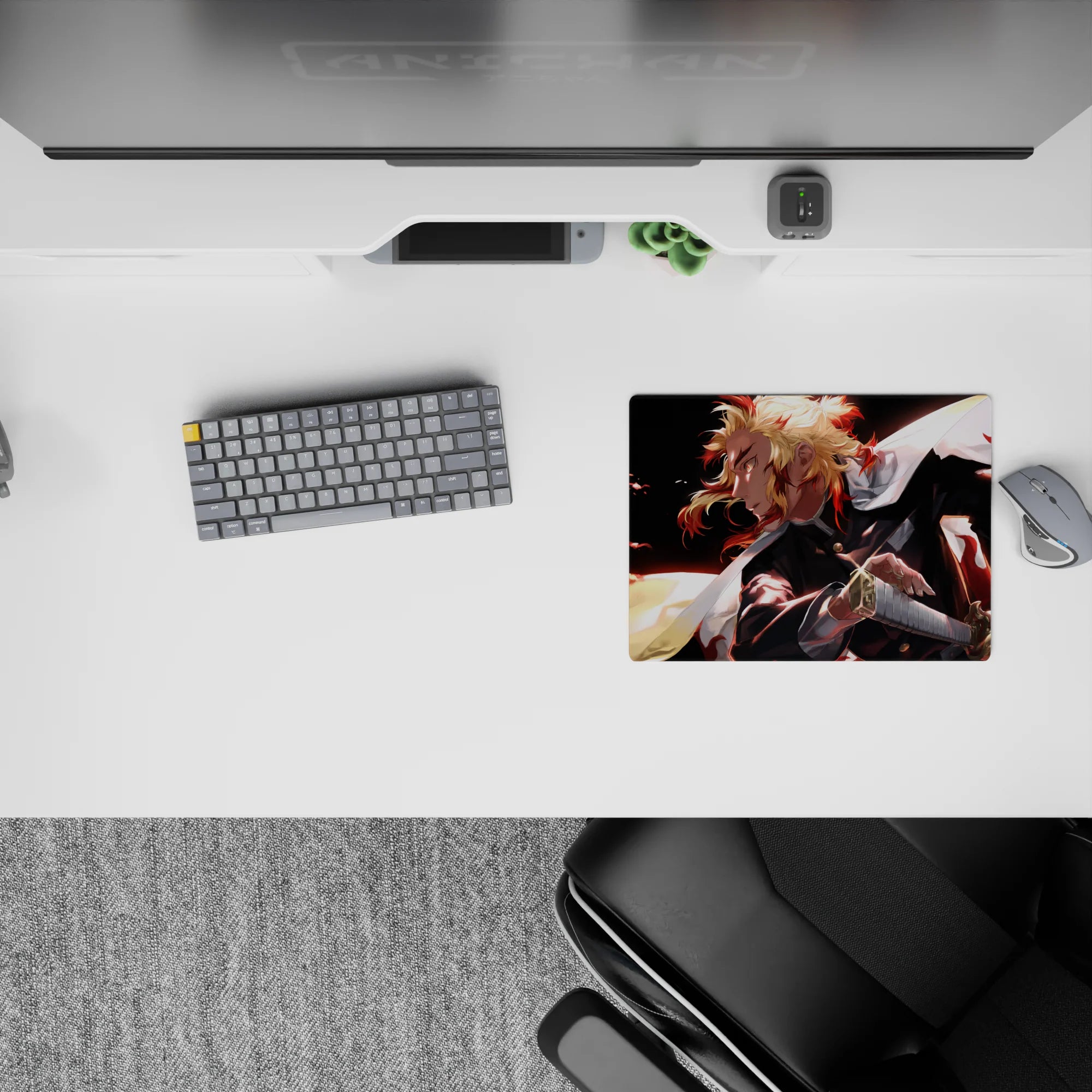 Demon Slayer Deskmat | Mousepad | Deskpad - Rengoku&#39;s Blazing Resolve - AniChan