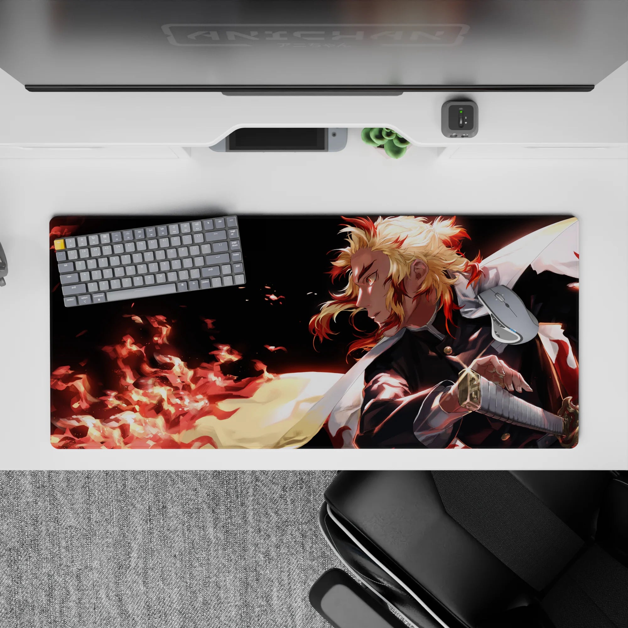 Demon Slayer Deskmat | Mousepad | Deskpad - Rengoku's Blazing Resolve - AniChan