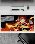 Demon Slayer Deskmat | Mousepad | Deskpad - Flaming Warrior's Resolve - AniChan