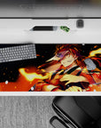 Demon Slayer Deskmat | Mousepad | Deskpad - Flaming Warrior's Resolve - AniChan